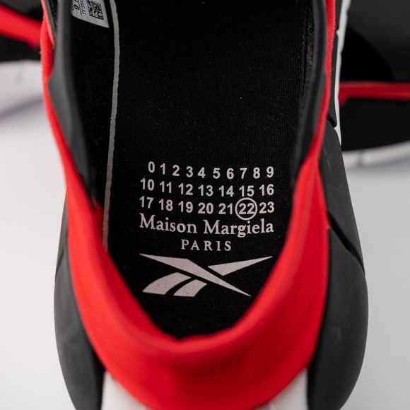 size 9 Maison Margiela Reebok White Croafer Black Red White Project 0 CR Slip on